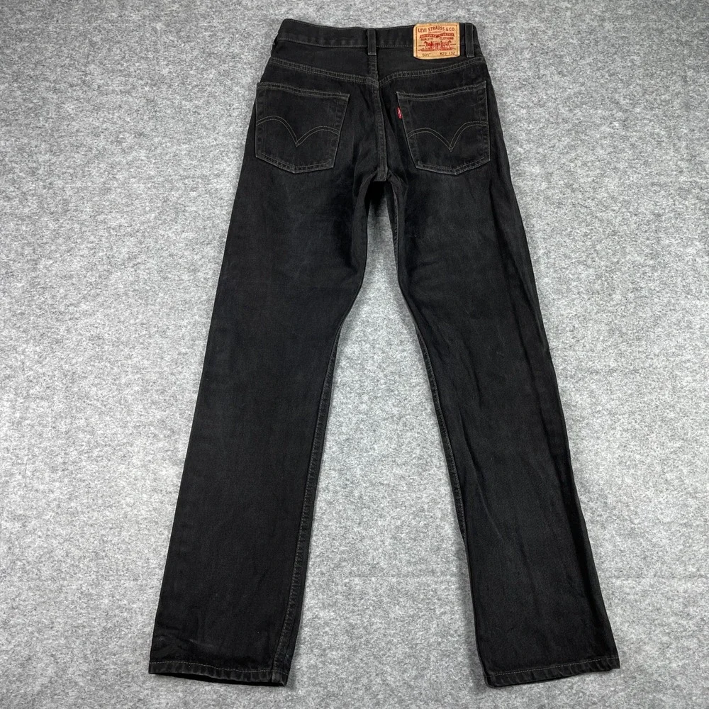 Vintage Levi's Jeans Mens 29x32 (Fits 26x31) Black 505 Regular Fit Straight Leg